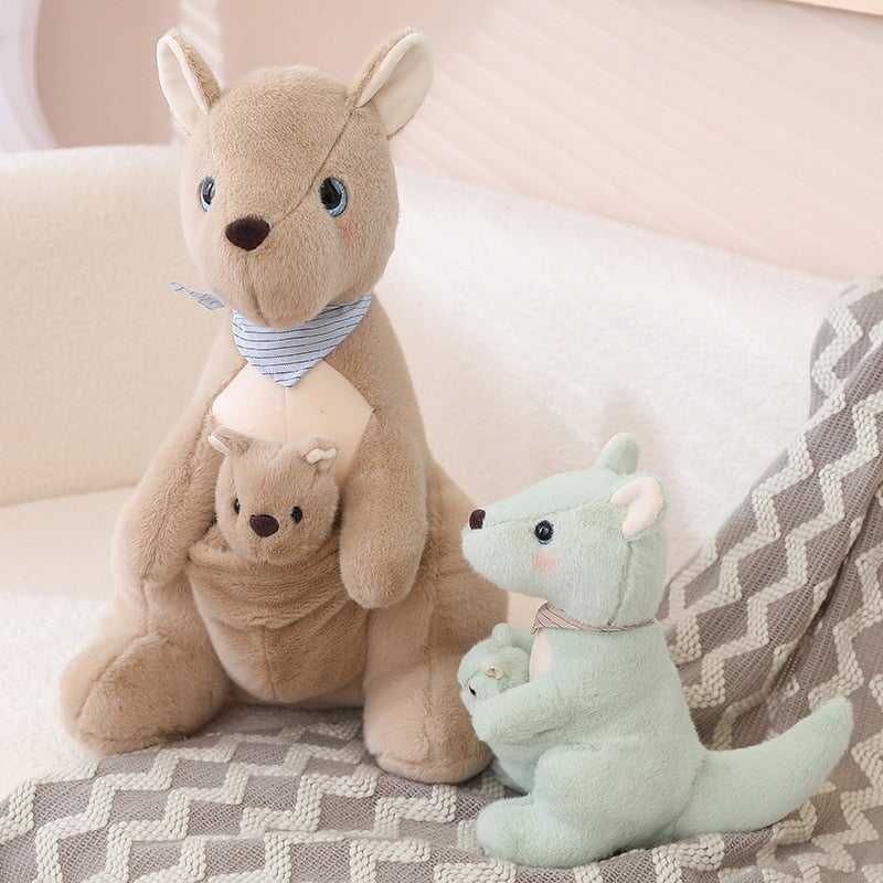 Fluffy Mother & Baby Kangaroo Plushie-Kawaii Dream