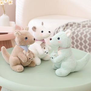 Fluffy Mother & Baby Kangaroo Plushie-Kawaii Dream