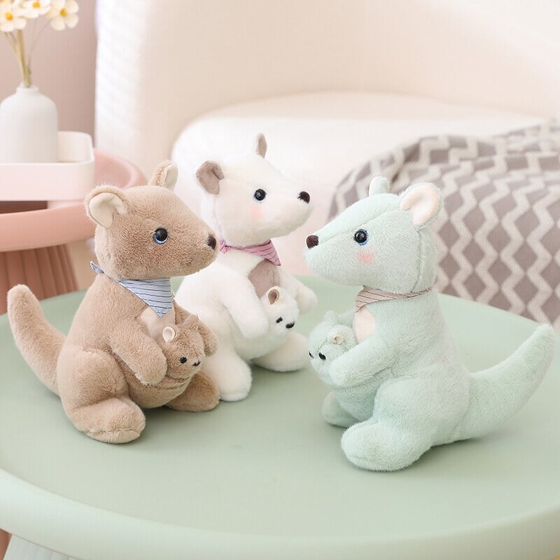 Fluffy Mother & Baby Kangaroo Plushie-Kawaii Dream