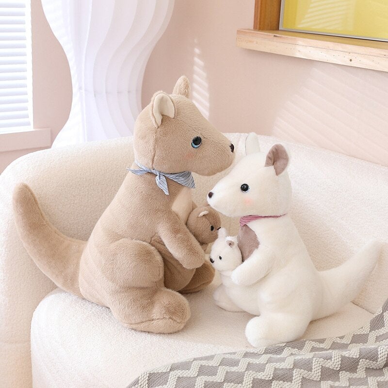 Fluffy Mother & Baby Kangaroo Plushie-Kawaii Dream