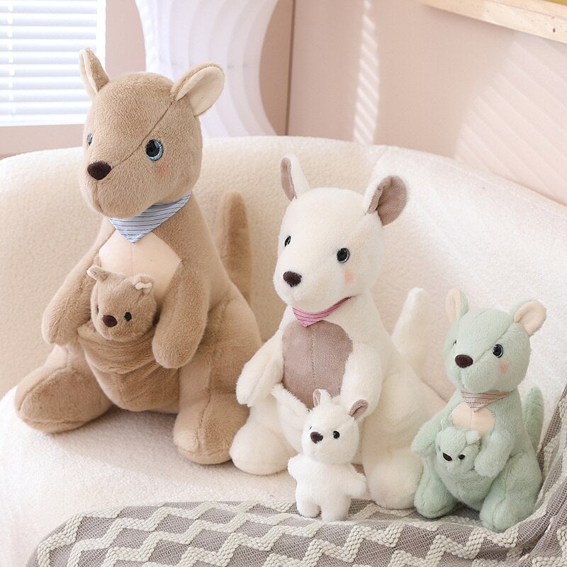 Fluffy Mother & Baby Kangaroo Plushie-Kawaii Dream