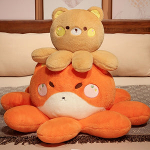 Fluffy Octo-Animal Fox Cat Bunny Bear Plushies-Kawaii Dream