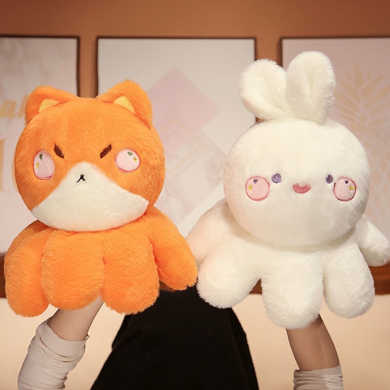 Fluffy Octo-Animal Fox Cat Bunny Bear Plushies-Kawaii Dream