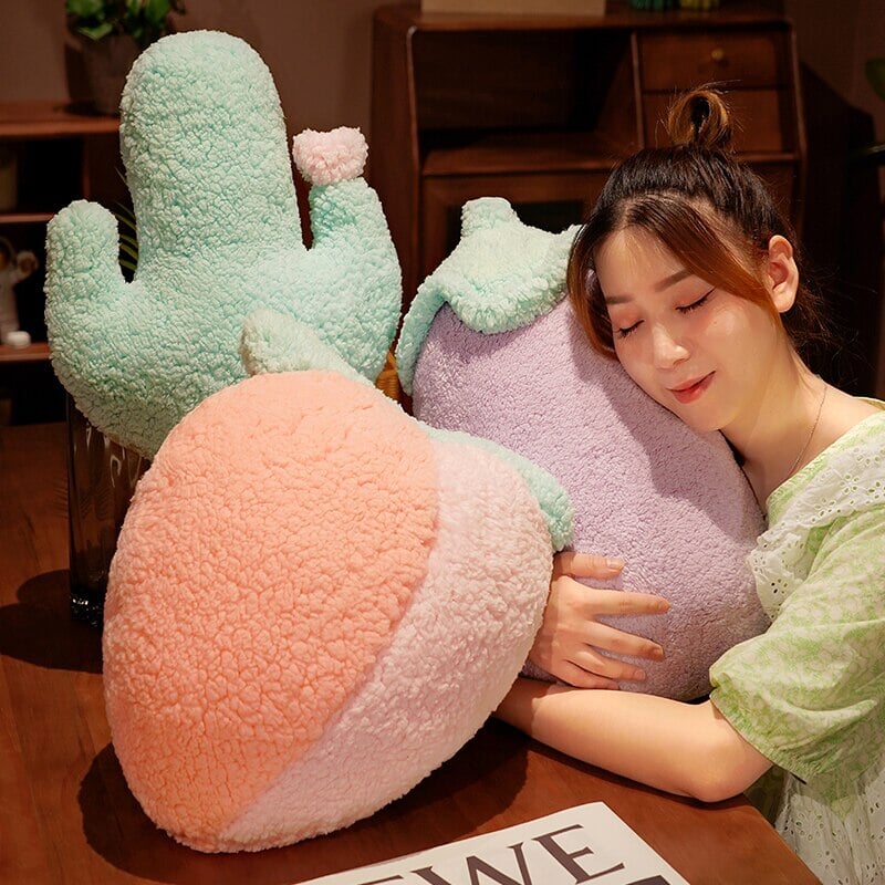 Fluffy Pastel Fruit Veg Plushie Collection-Kawaii Dream