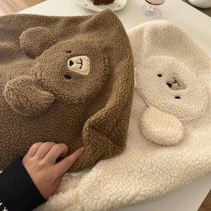 Fluffy Round Bear Tote Bag-Kawaii Dream