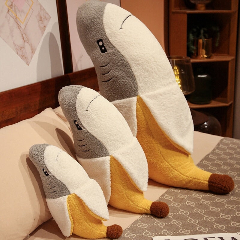 Fluffy Shark Banana Plushie-Kawaii Dream