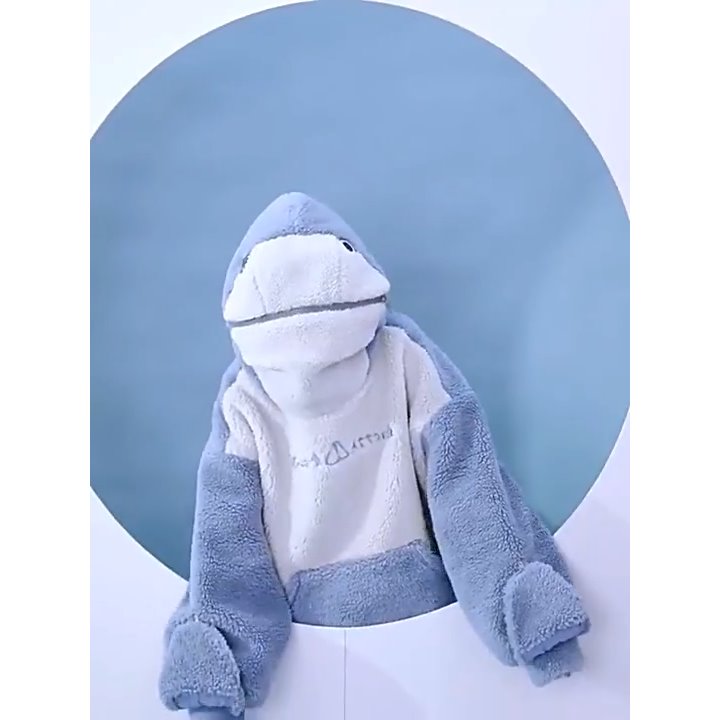 Fluffy Shark Hoodie-Kawaii Dream