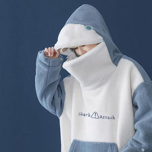 Fluffy Shark Hoodie-Kawaii Dream