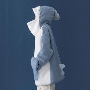Fluffy Shark Hoodie-Kawaii Dream