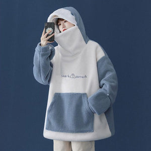 Fluffy Shark Hoodie-Kawaii Dream