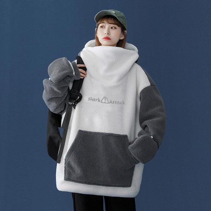 Fluffy Shark Hoodie-Kawaii Dream