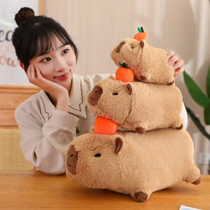 Fluffy Sleepy Capybara with Orange Plushie-Kawaii Dream
