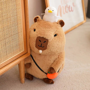Fluffy Sleepy Capybara with Orange Plushie-Kawaii Dream