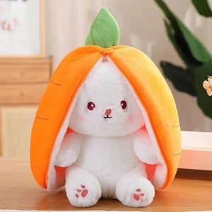 Fluffy Strawberry Carrot Bunny Zip Up Plushie-Kawaii Dream