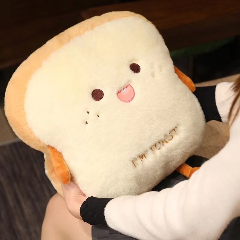 Fluffy Toastie Bread Hand Warmer Plushies-Kawaii Dream