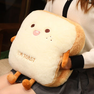 Fluffy Toastie Bread Hand Warmer Plushies-Kawaii Dream