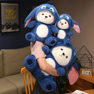 Fluffy White Bear Donkey Outfit Plushie-Kawaii Dream