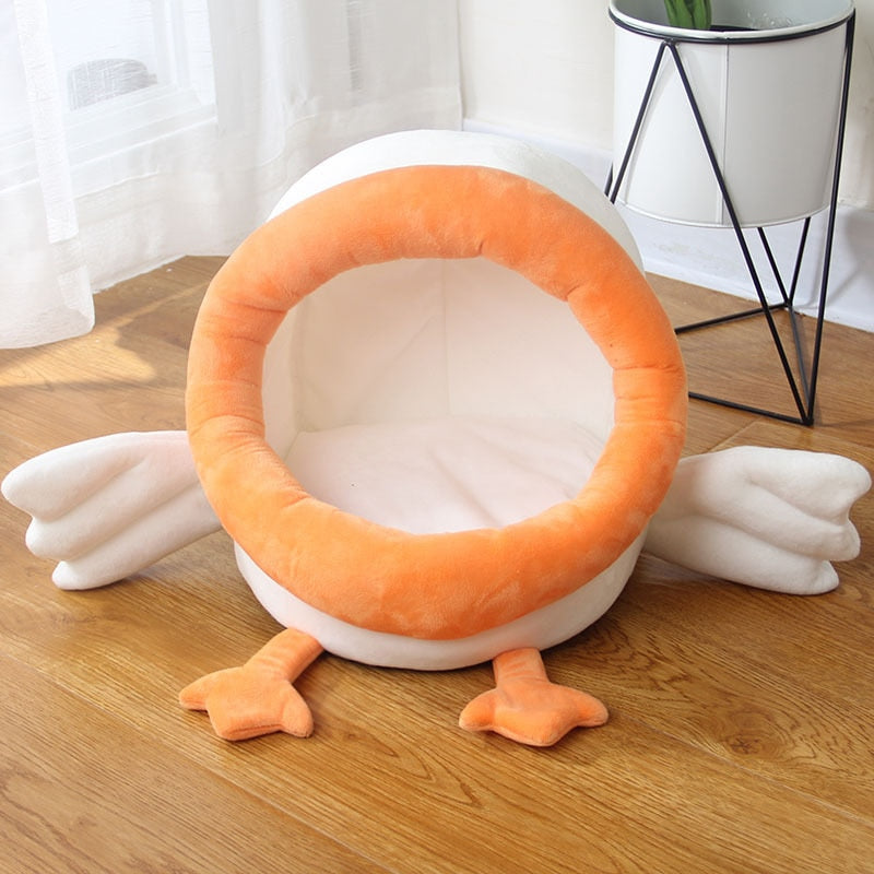 Flying White Duck Cat Bed-Kawaii Dream