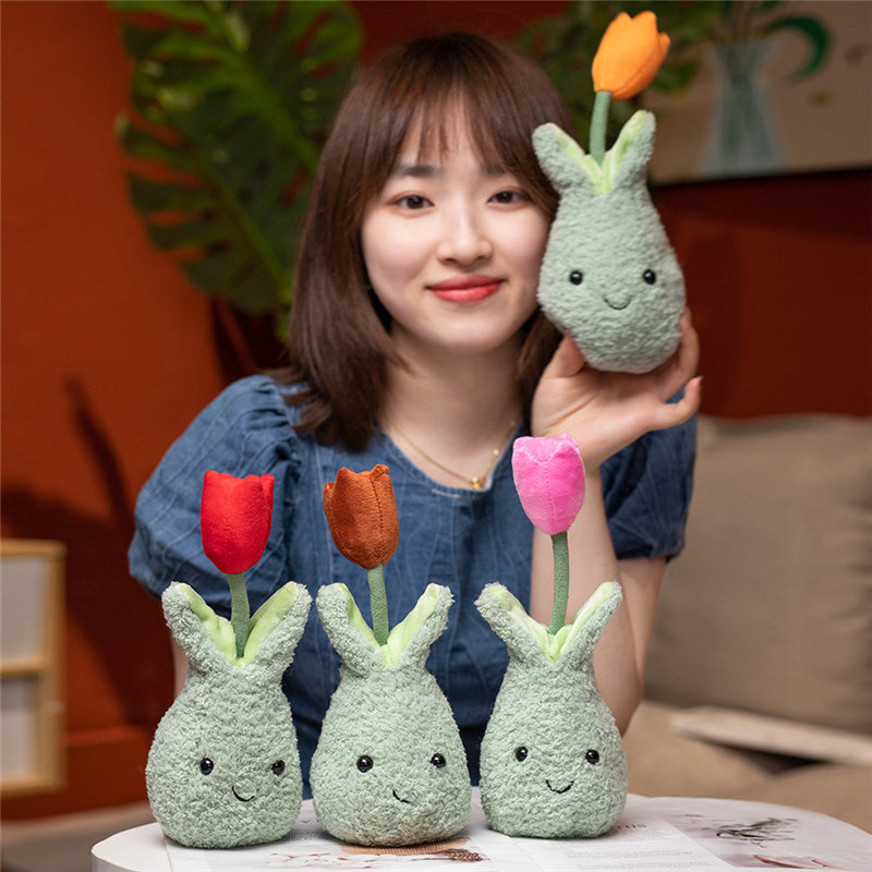 Friendly Cuddly Tulip 22cm Flower Pot Plushie Collection-Kawaii Dream