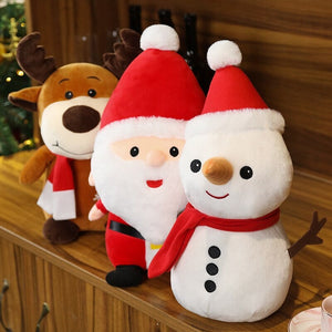 Friendly Santa Reindeer Snowman Plushies-Kawaii Dream