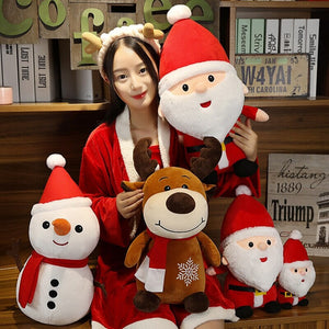 Friendly Santa Reindeer Snowman Plushies-Kawaii Dream