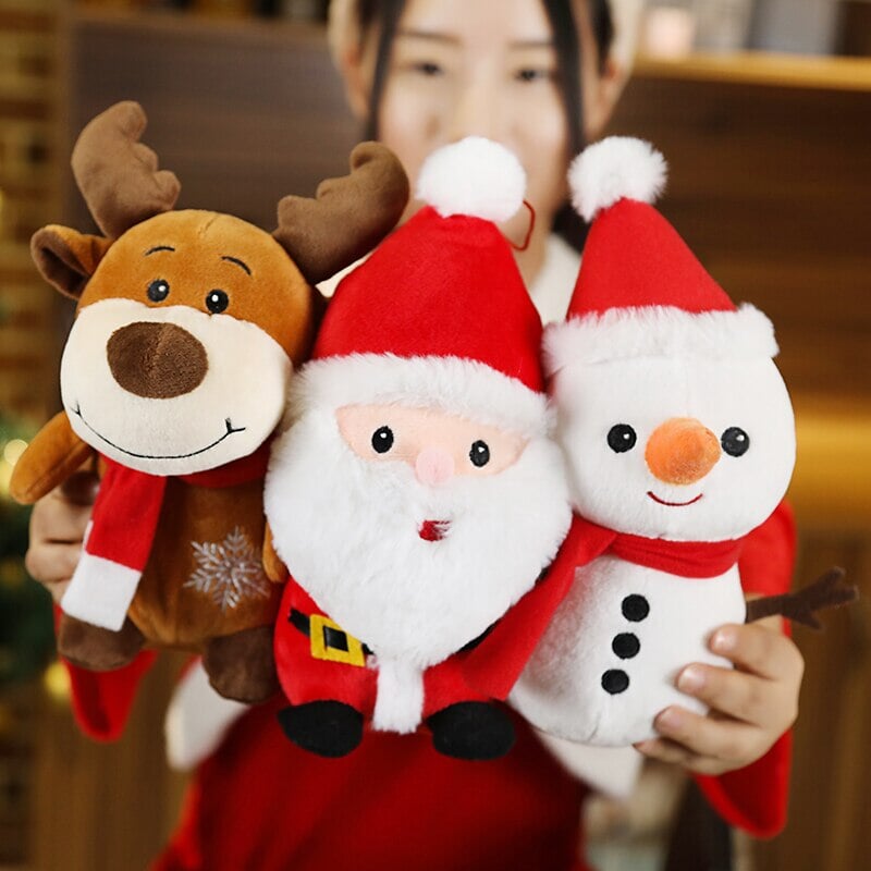 Friendly Santa Reindeer Snowman Plushies-Kawaii Dream