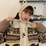 Frog Pom Pom Knit Beanie Hat-Kawaii Dream