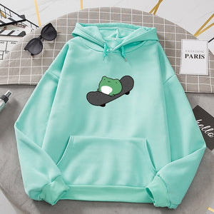 Frog on Skateboard Unisex Hoodies - Limited Stock-Kawaii Dream