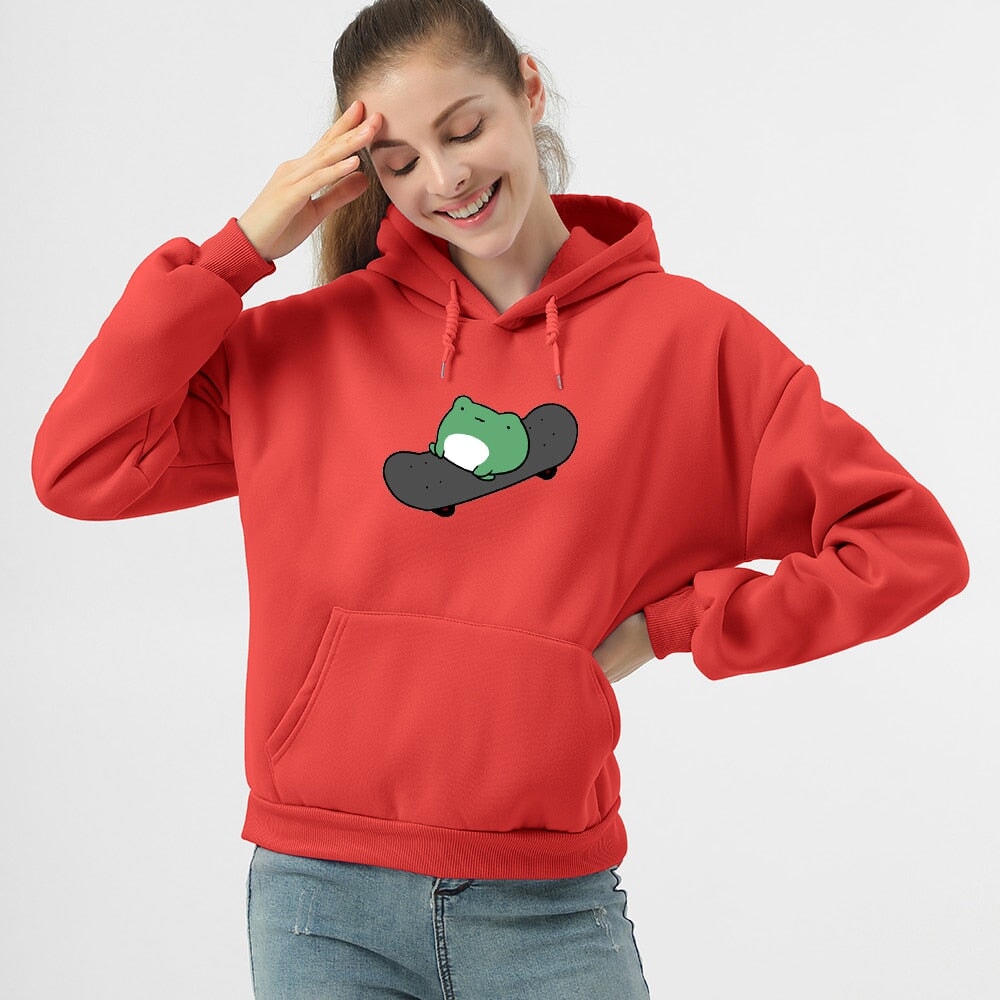 Frog on Skateboard Unisex Hoodies - Limited Stock-Kawaii Dream