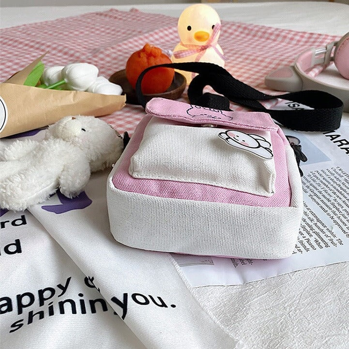 Funny Bunny Canvas Side Bag-Kawaii Dream