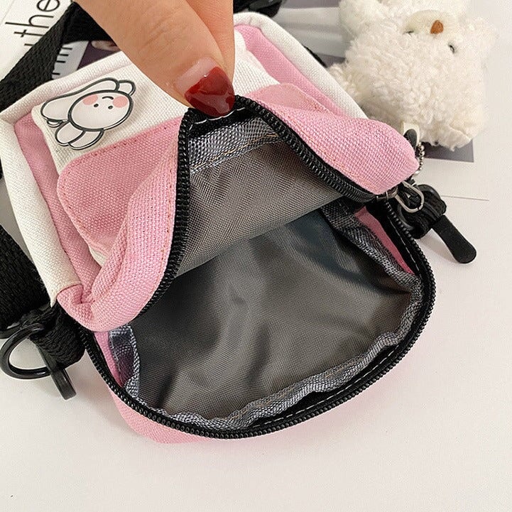 Funny Bunny Canvas Side Bag-Kawaii Dream