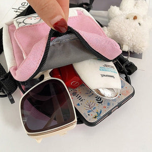 Funny Bunny Canvas Side Bag-Kawaii Dream