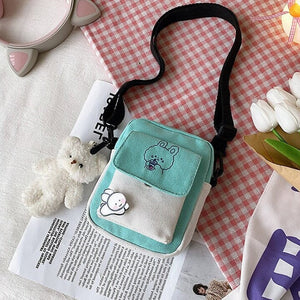 Funny Bunny Canvas Side Bag-Kawaii Dream