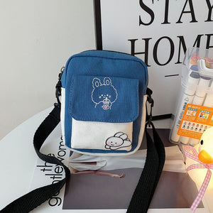 Funny Bunny Canvas Side Bag-Kawaii Dream