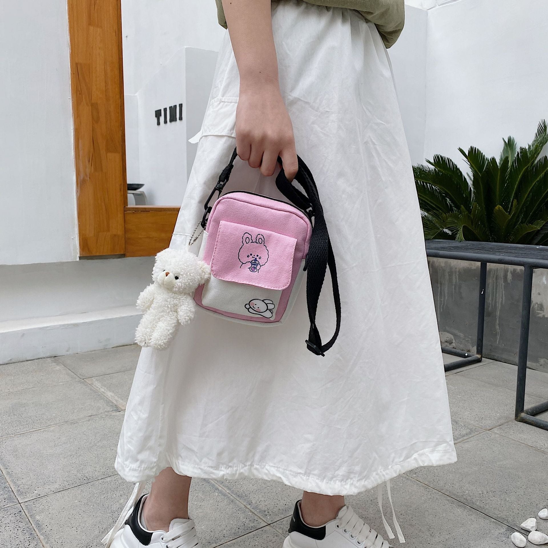 Funny Bunny Canvas Side Bag-Kawaii Dream