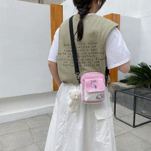 Funny Bunny Canvas Side Bag-Kawaii Dream