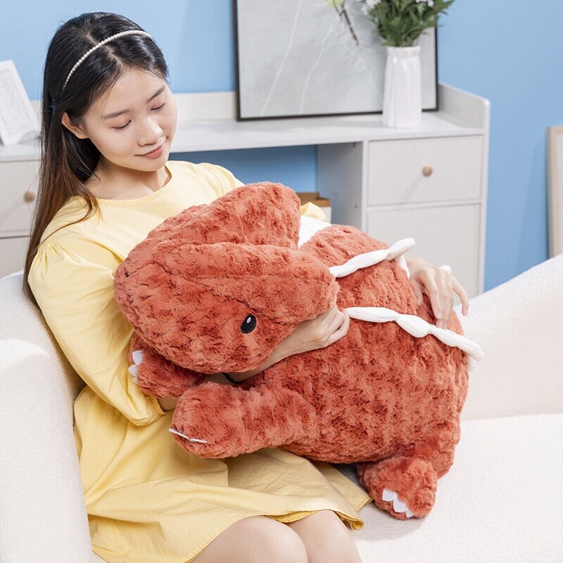 Fuzzy Cute Pink Red Lizard Plushies-Kawaii Dream