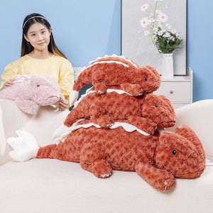 Fuzzy Cute Pink Red Lizard Plushies-Kawaii Dream