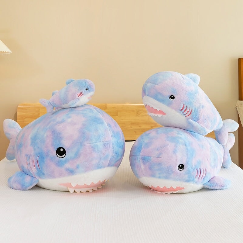 Fuzzy Rainbow Shark Plushie-Kawaii Dream