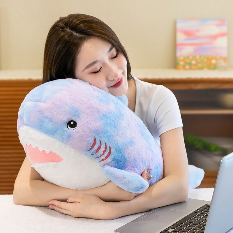Fuzzy Rainbow Shark Plushie-Kawaii Dream