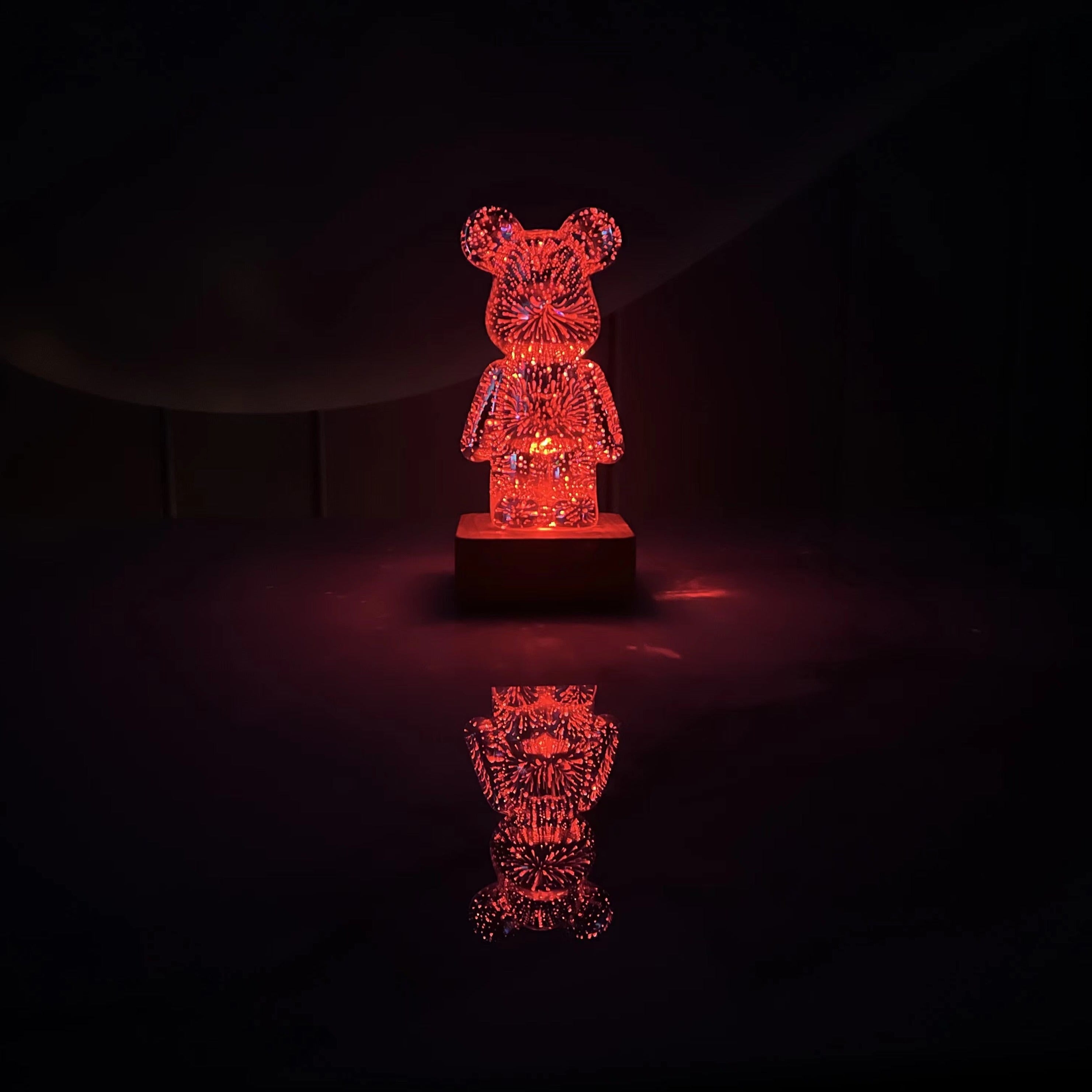 Galaxy Fireworks Standing Bear Night Light-Kawaii Dream