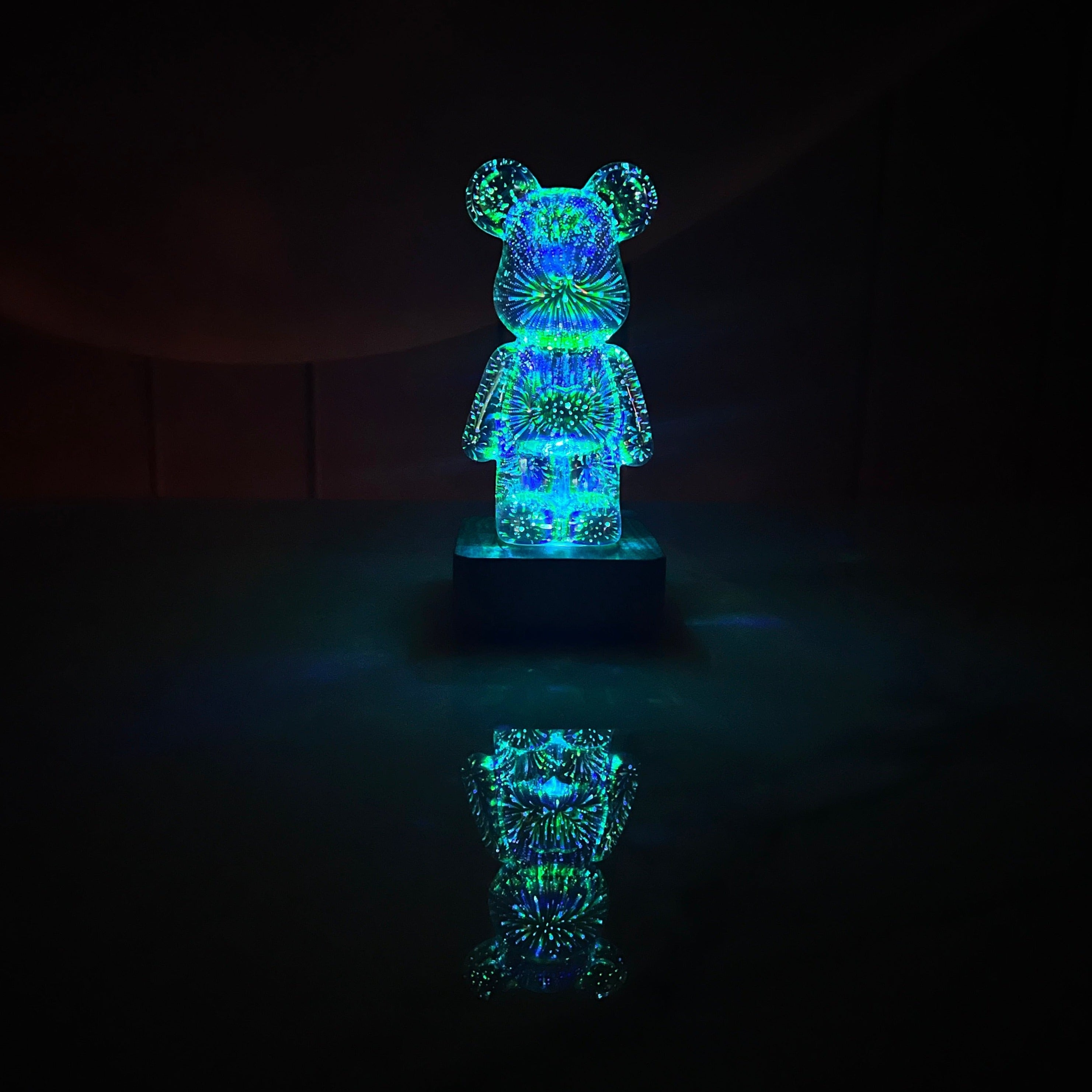 Galaxy Fireworks Standing Bear Night Light-Kawaii Dream