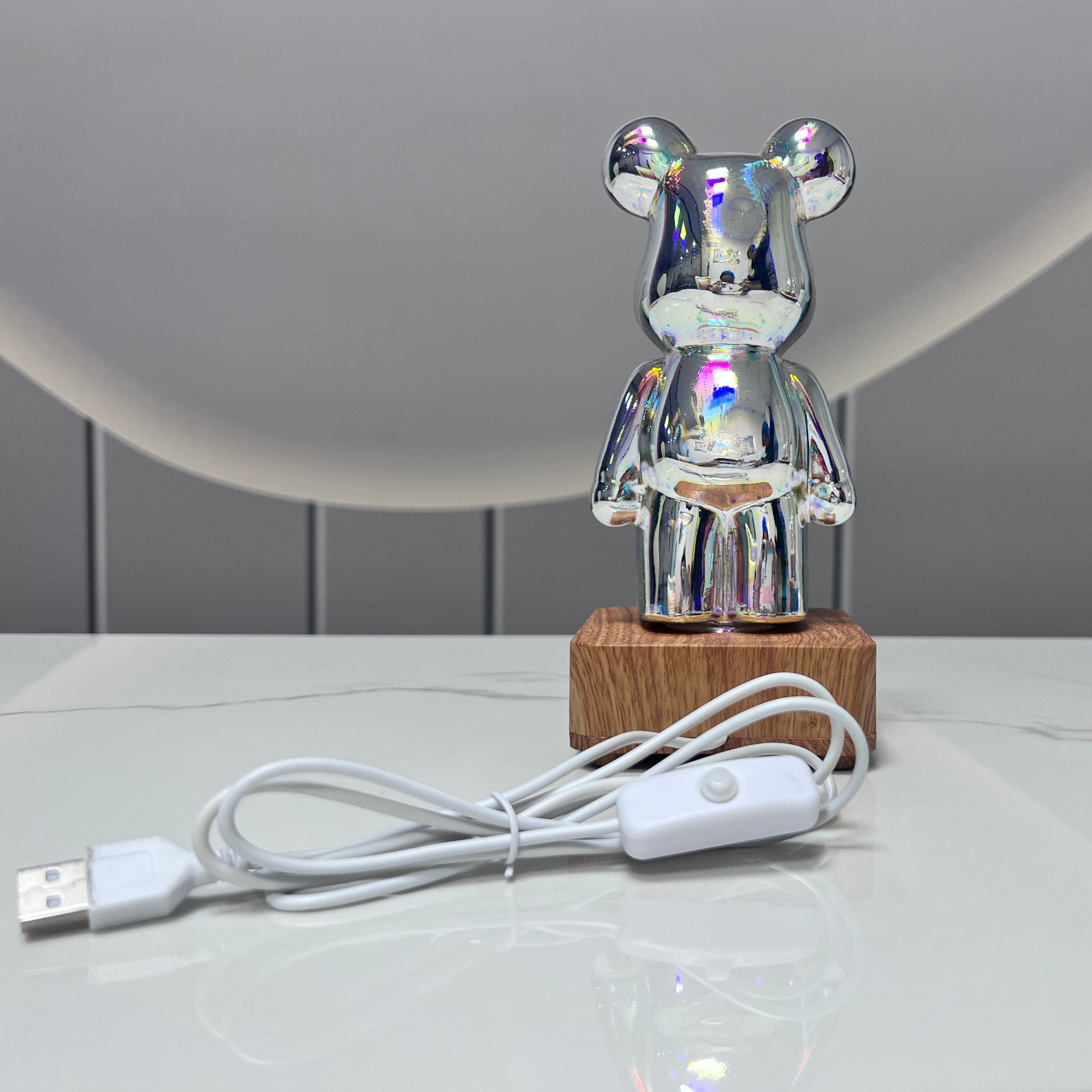 Galaxy Fireworks Standing Bear Night Light-Kawaii Dream