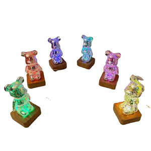 Galaxy Fireworks Standing Bear Night Light-Kawaii Dream