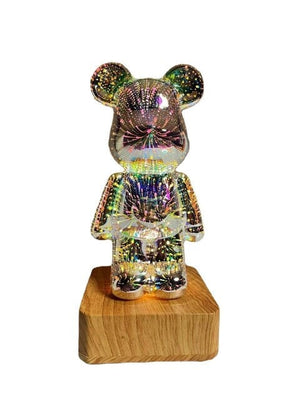 Galaxy Fireworks Standing Bear Night Light-Kawaii Dream