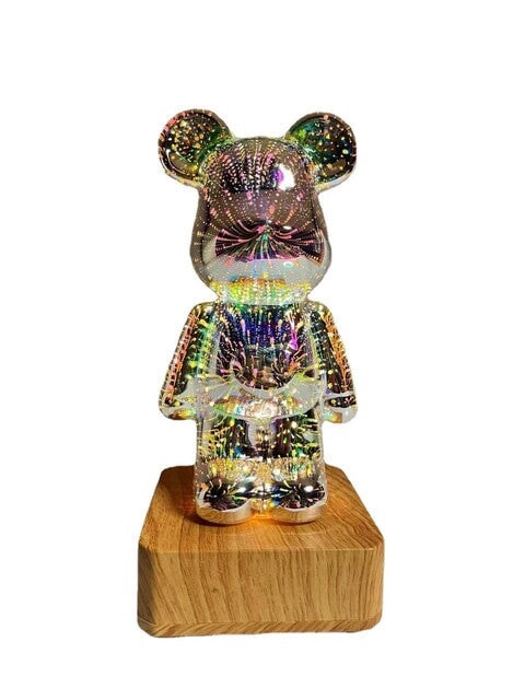 Galaxy Fireworks Standing Bear Night Light-Kawaii Dream