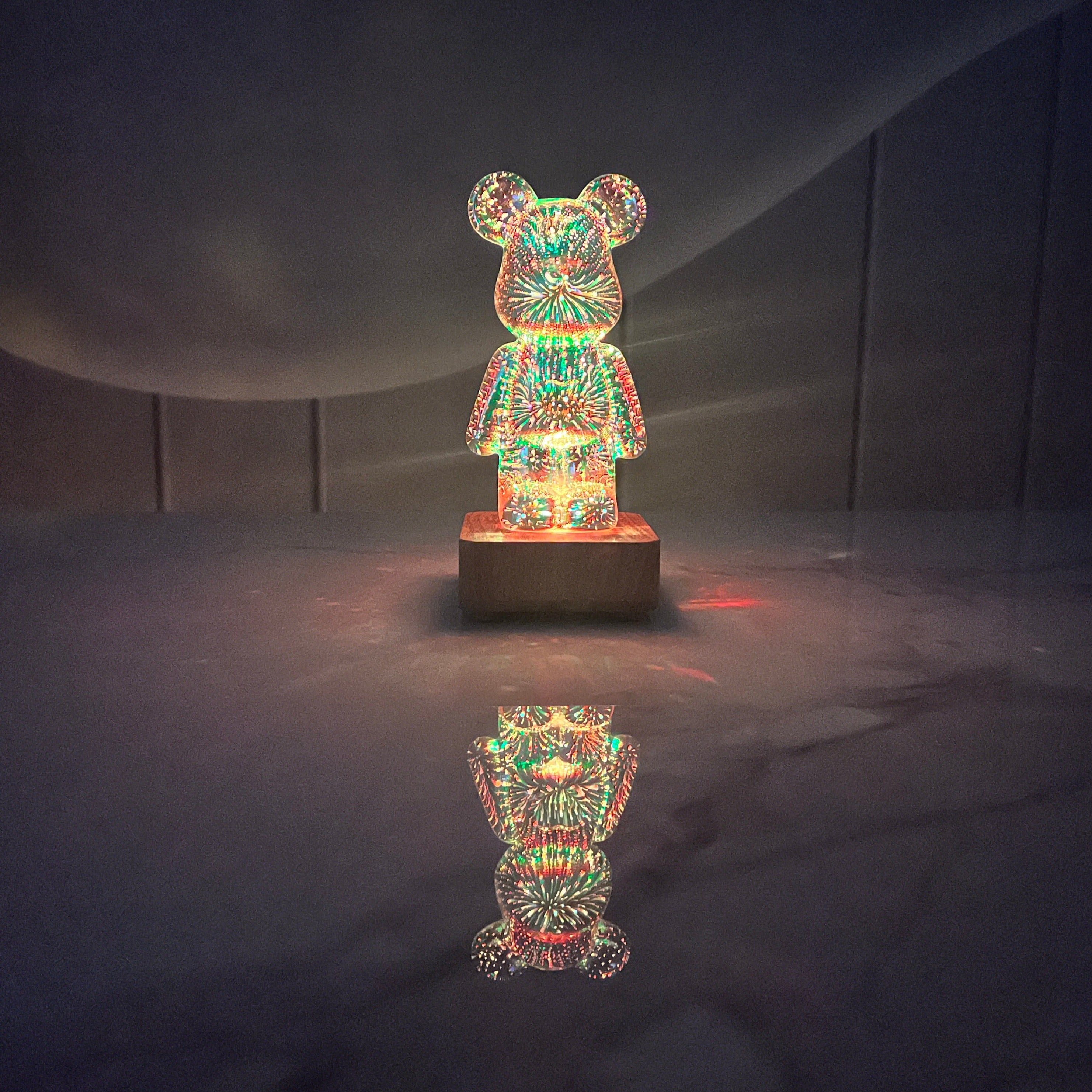 Galaxy Fireworks Standing Bear Night Light-Kawaii Dream
