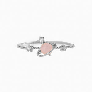 Galaxy Pink Planet Gold-plated Ring-Kawaii Dream