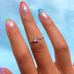 Galaxy Pink Planet Gold-plated Ring-Kawaii Dream