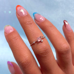 Galaxy Pink Planet Gold-plated Ring-Kawaii Dream